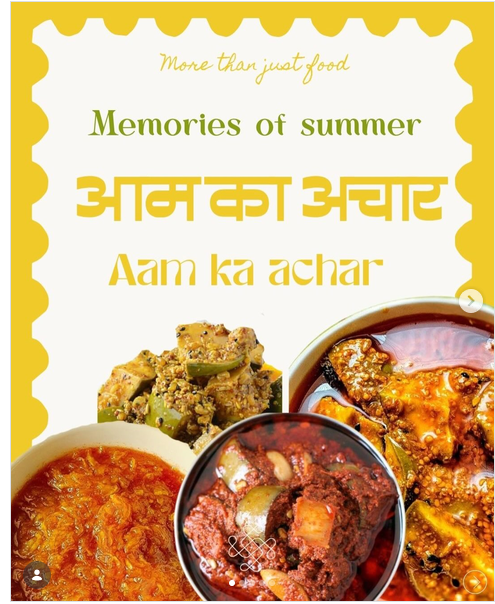 Memories of Summer, aam ka achar artwork